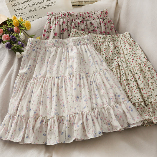 Ditsy Floral Tiered Skirt (2 Colors)