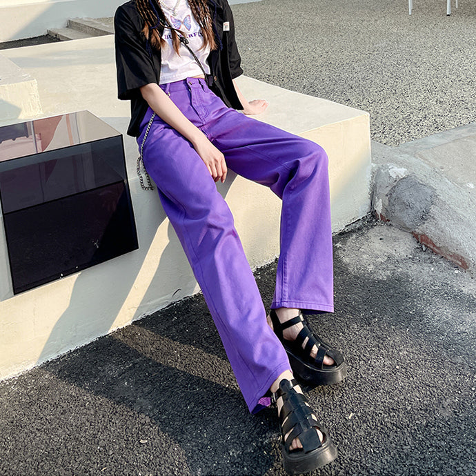 Color Pop Straight Leg Jeans (4 Colors)