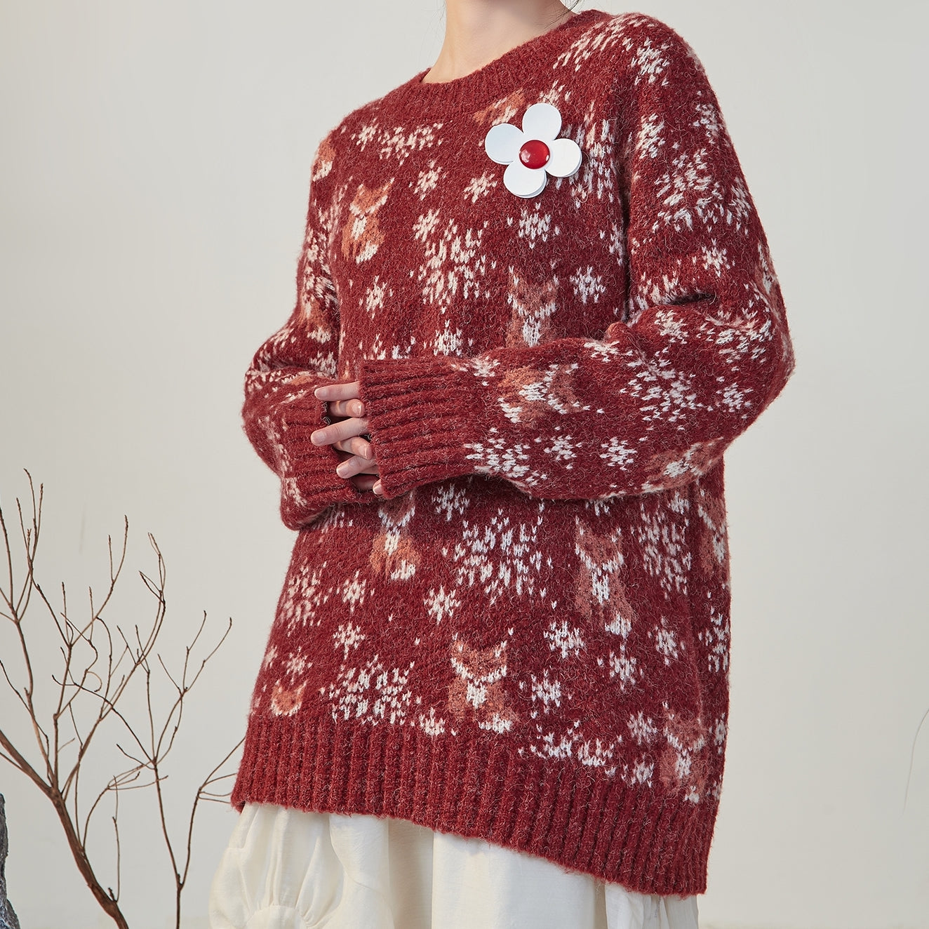 Winter Fox Sweater (3 Colors)