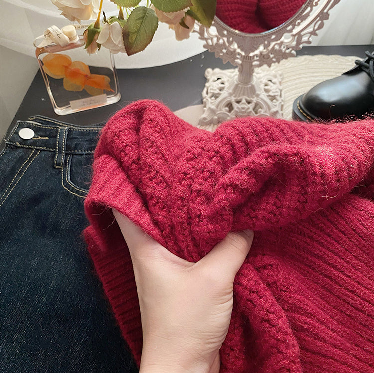 Cable Knit Turtleneck Sweater (5 Colors)