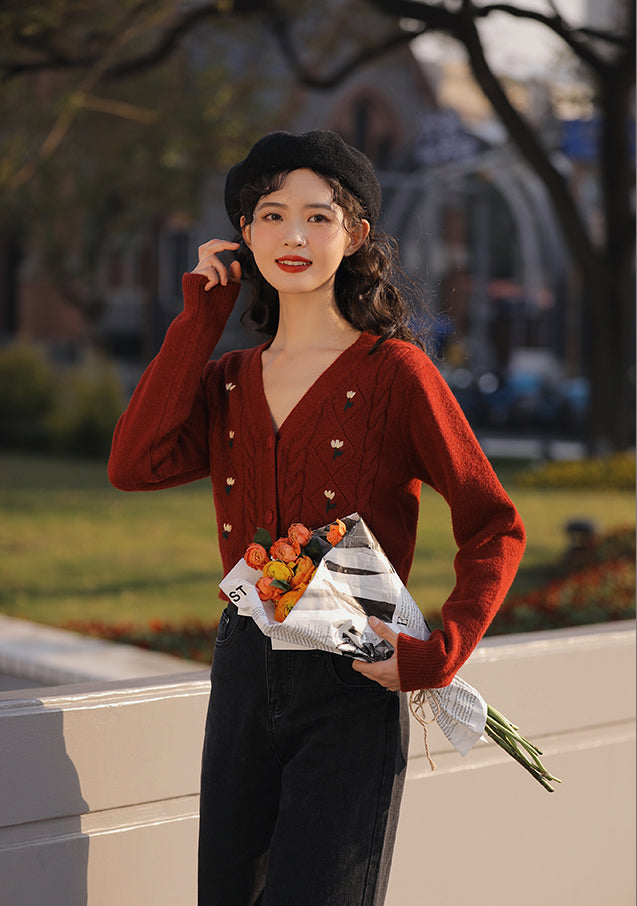 Little Tulip Cropped Cardigan (4 Colors)