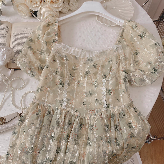 Daisy Garden Tulle Dress (Cream)