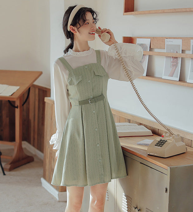 Button Up Stripe Mini Dress (3 Colors)