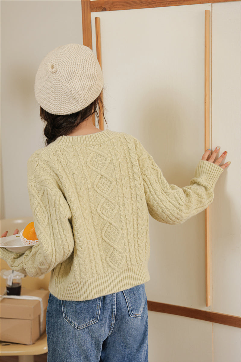 Basic Cable Knit Sweater (6 Colors)