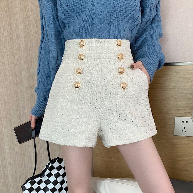 Tailored Tweed Sequin Shorts (2 Colors)