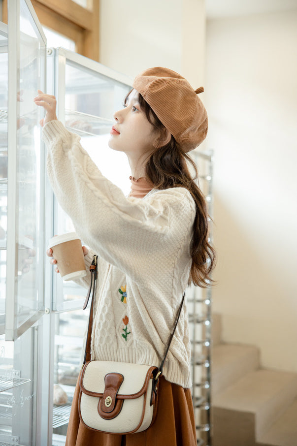 Fall Florals Embroidered Cardigan (3 Colors)