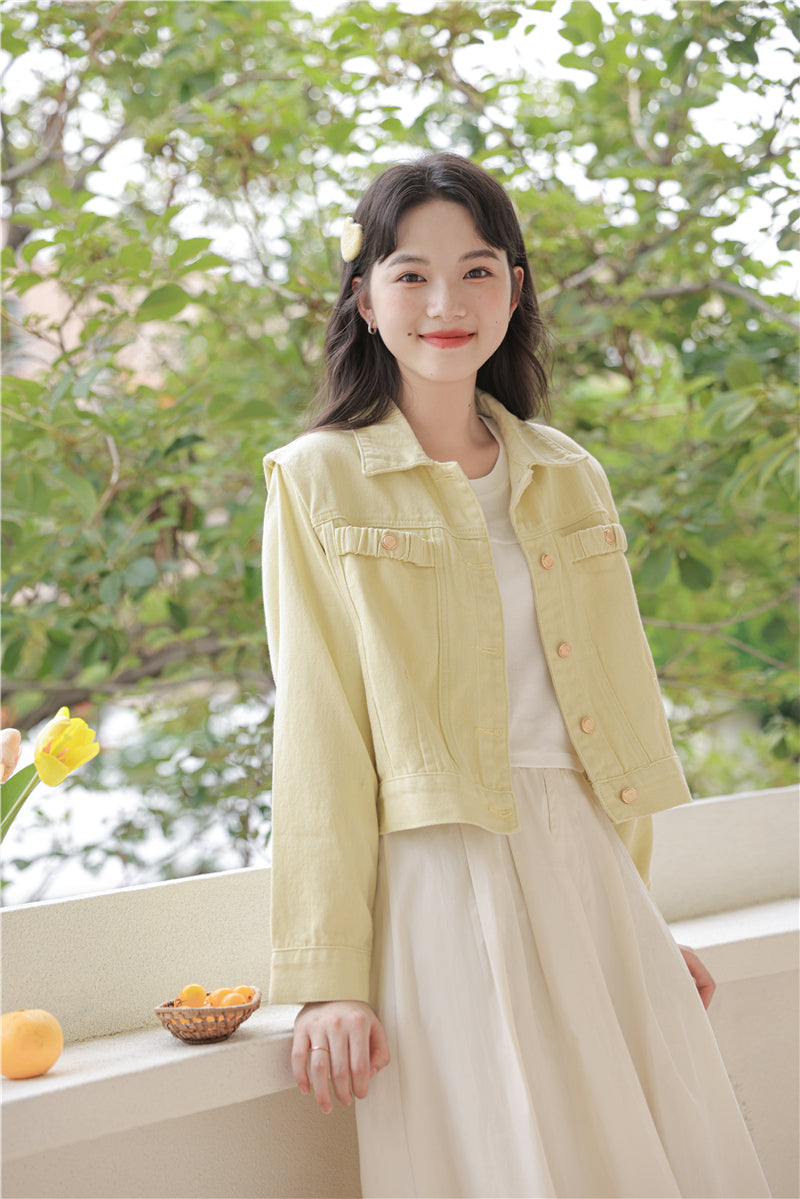 Sunny Days Denim Jacket (Yellow)