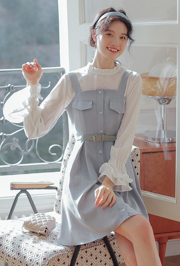 Button Up Stripe Mini Dress (3 Colors)