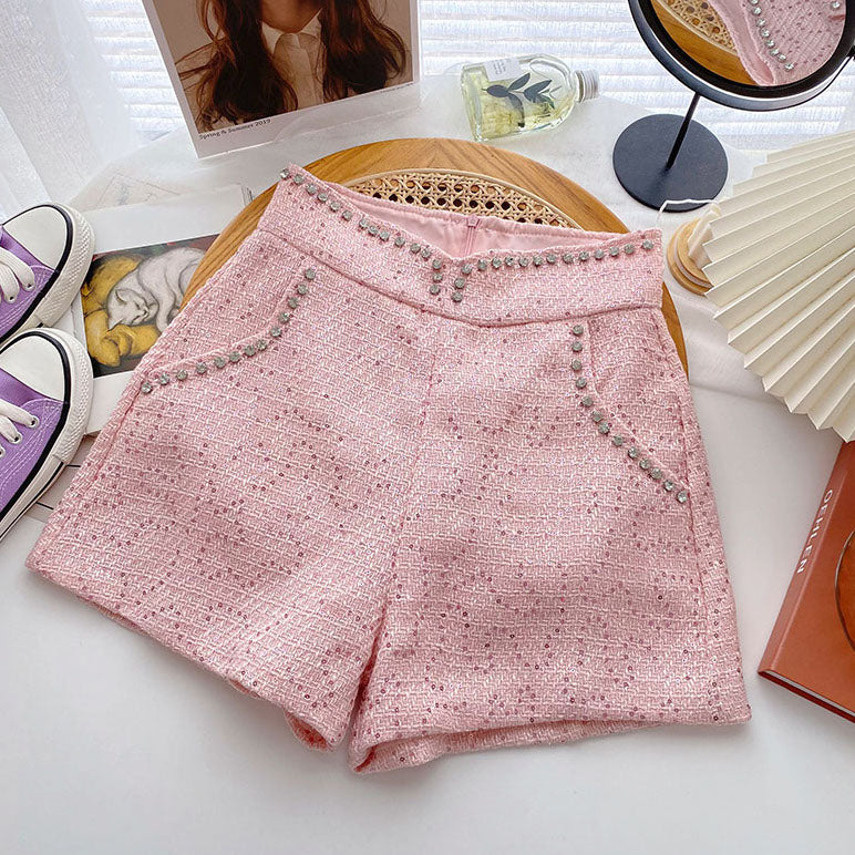 Diamante Tweed Shorts (3 Colors)