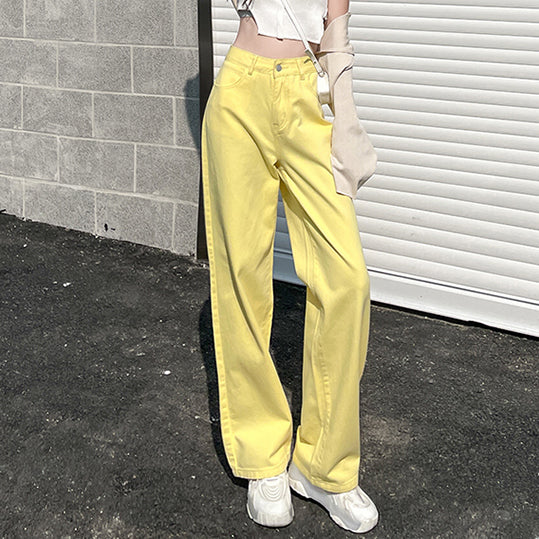 Color Pop Straight Leg Jeans (4 Colors)