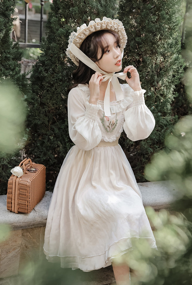 Garden Fairy Petticoat Dress (Cream)