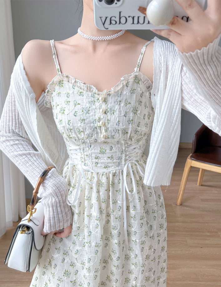 Spring Florals Lace Up Cami Dress (3 Colors)