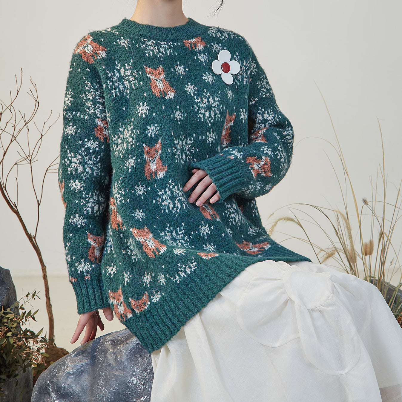 Winter Fox Sweater (3 Colors)