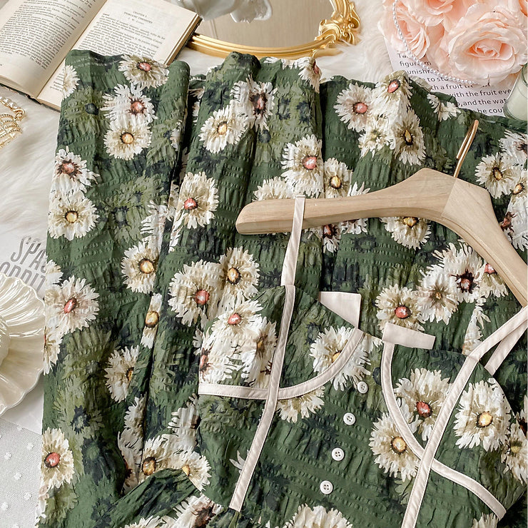 Daisy Cottage Cami Dress (Green)
