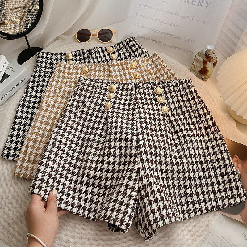 Houndstooth Tweed Shorts (3 Colors)