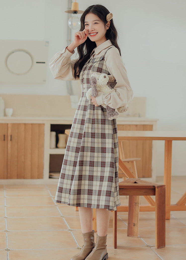 Plaid Cami Swing Dress (2 Colors)