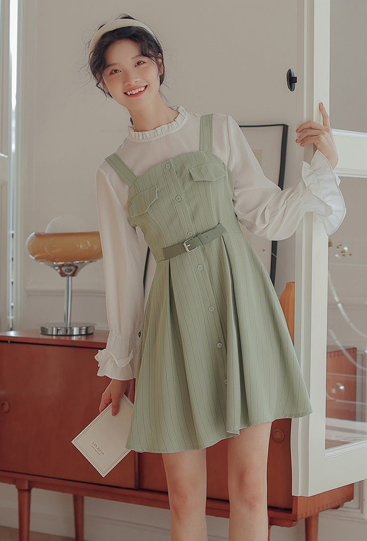 Button Up Stripe Mini Dress (3 Colors)