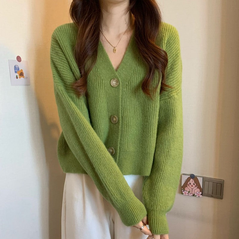 Basic Ribbed Knit Cardigan (6 Colors)