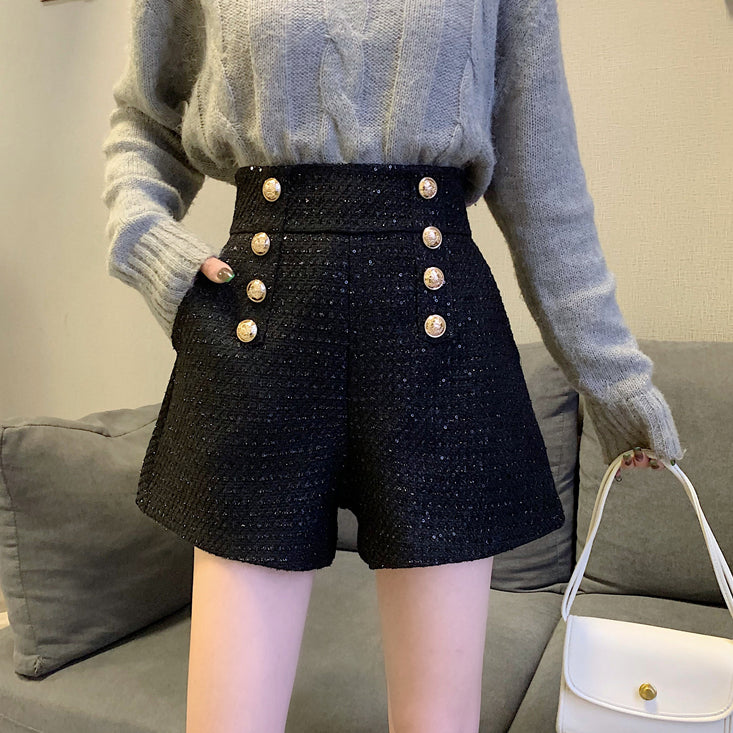 Tailored Tweed Sequin Shorts (2 Colors)