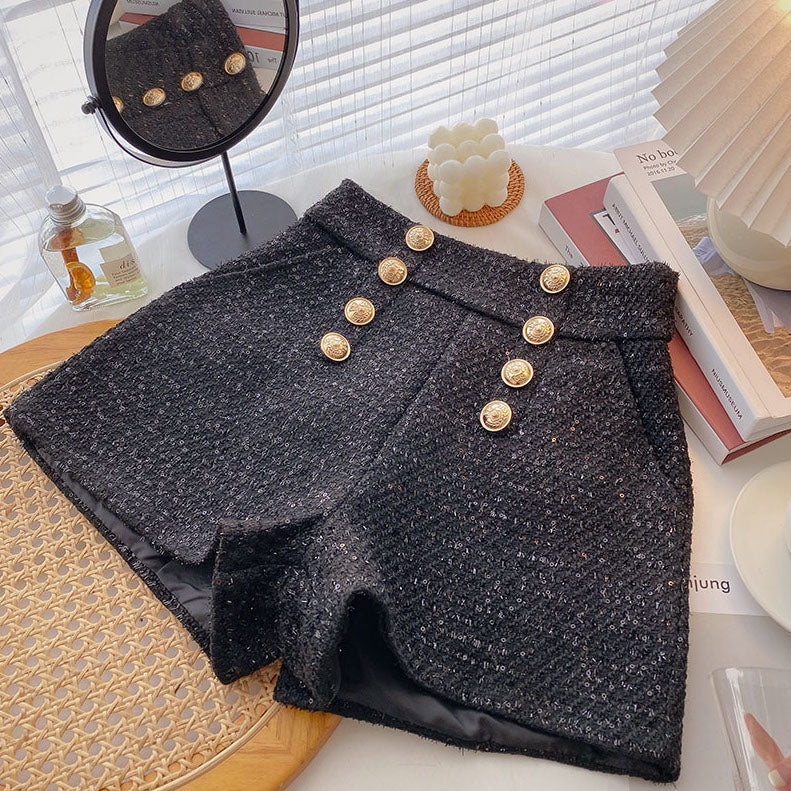 Tailored Tweed Sequin Shorts (2 Colors)