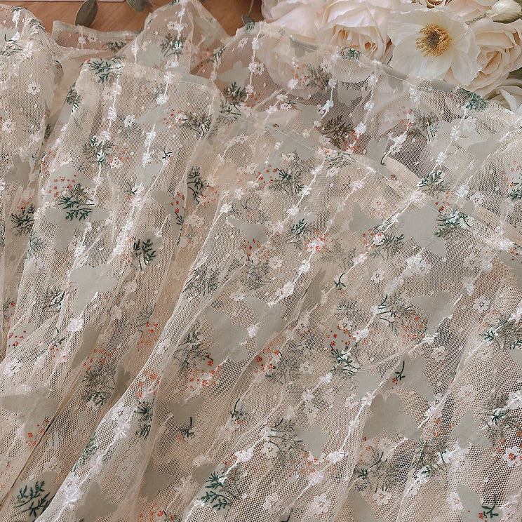 Daisy Garden Tulle Dress (Cream)