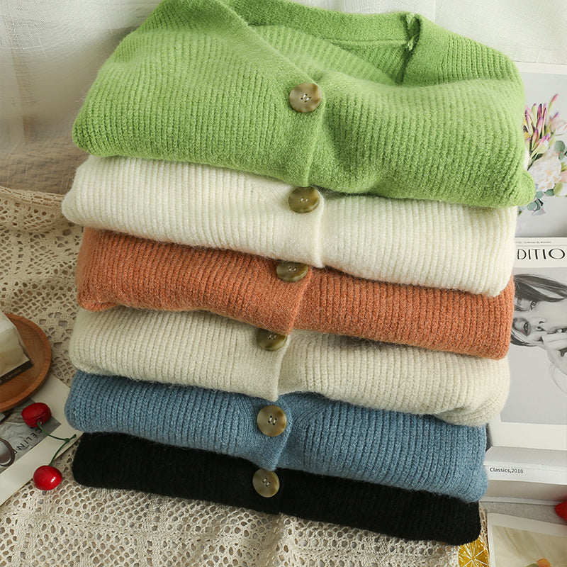 Basic Ribbed Knit Cardigan (6 Colors)