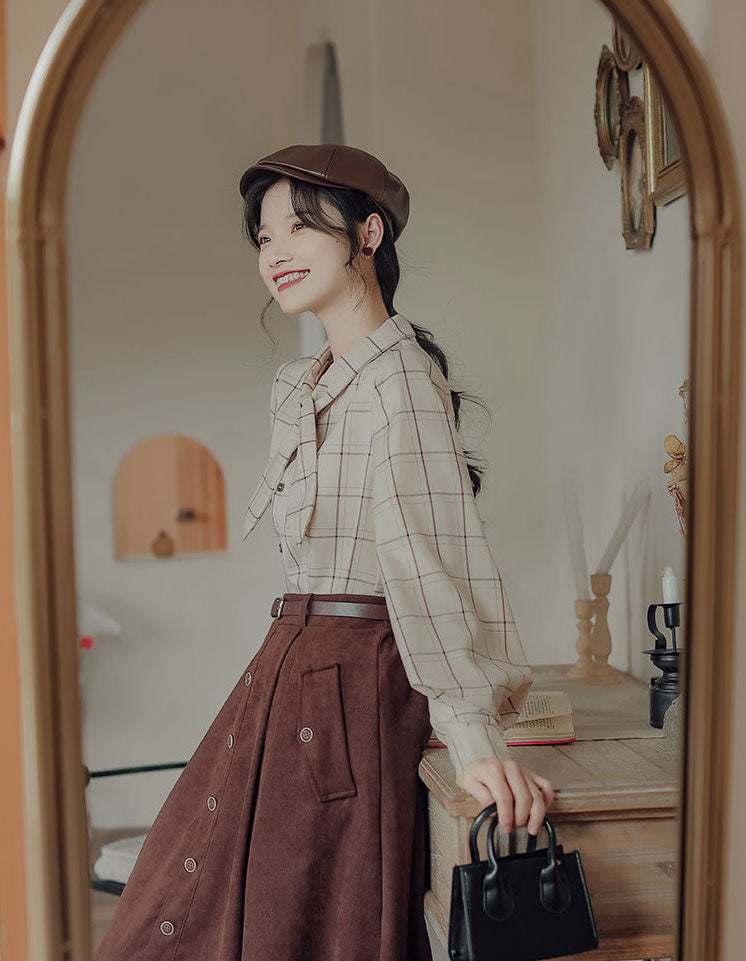 Button Up Suede Pinafore Dress (4 Colors)