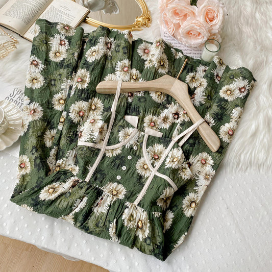 Daisy Cottage Cami Dress (Green)