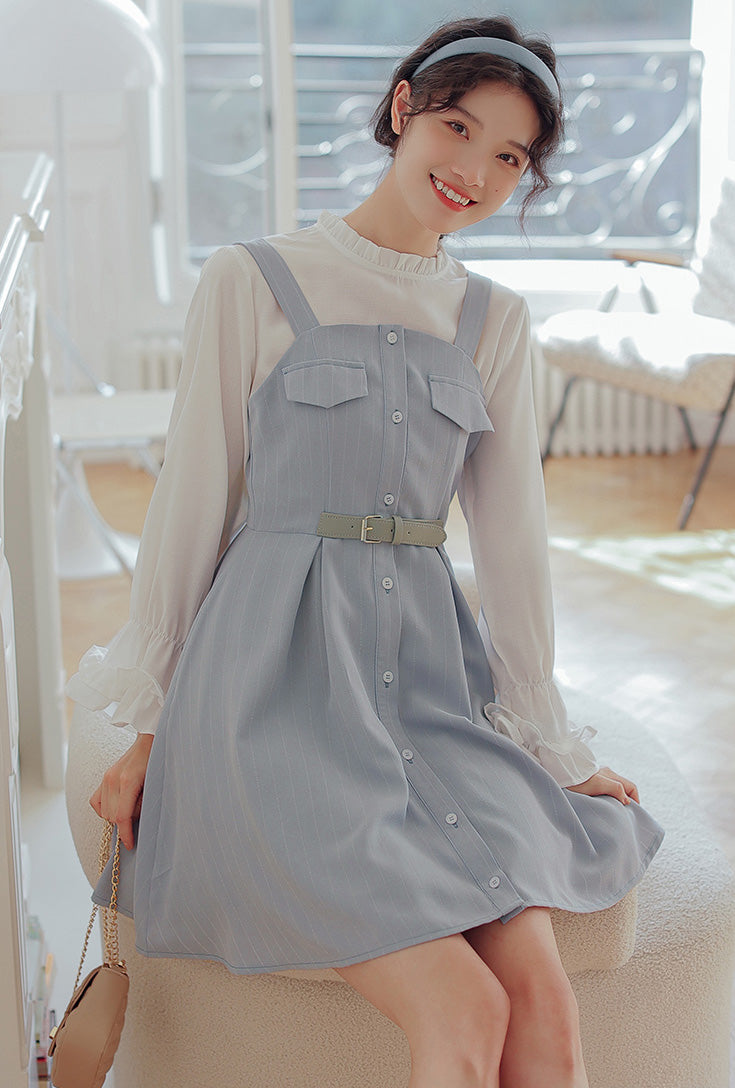 Button Up Stripe Mini Dress (3 Colors)