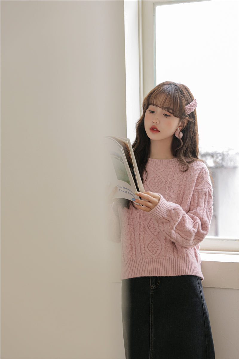 Basic Cable Knit Sweater (6 Colors)