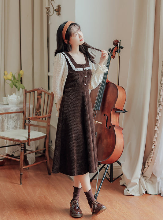 Square Neck Sweater Dress (2 Colors)