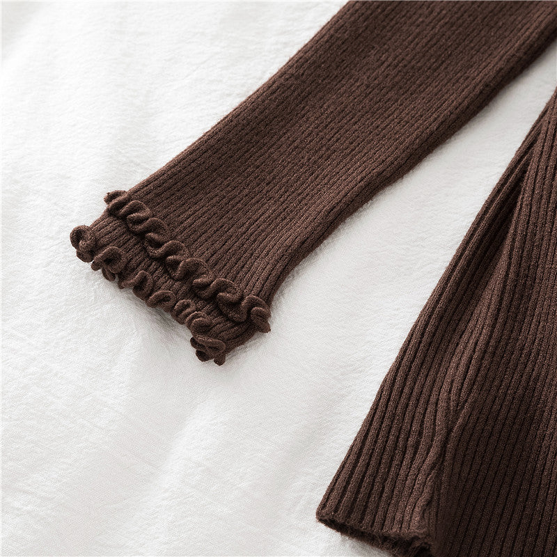Basic Frilly Mock Neck Sweater (17 Colors)