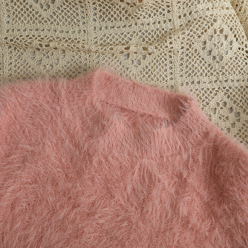 Fuzzy Cropped Sweater (5 Colors)