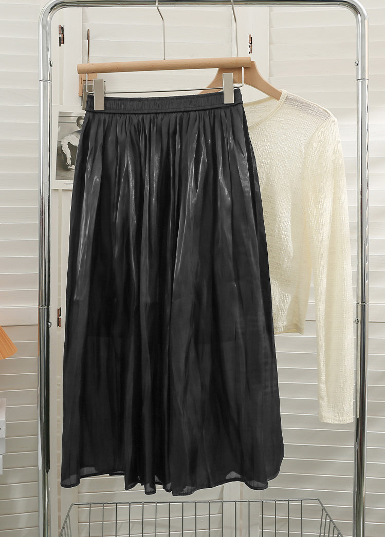 Satin Shine Midi Skirt (7 Colors)
