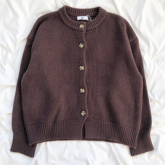 Pastel Round Neck Cardigan (4 Colors)