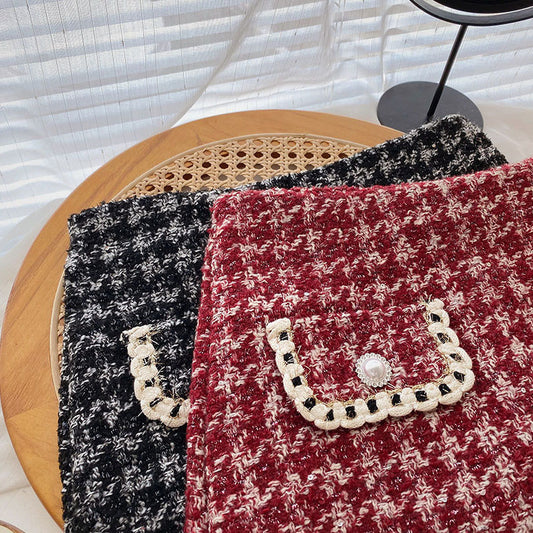 Preppy Plaid Tweed Skirt (2 Colors)