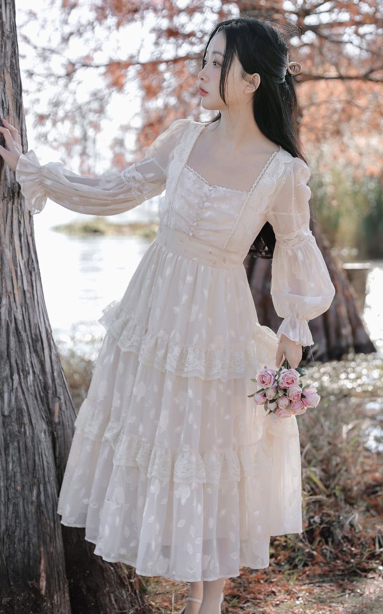 Ethereal Dreams Midi Dress (White)