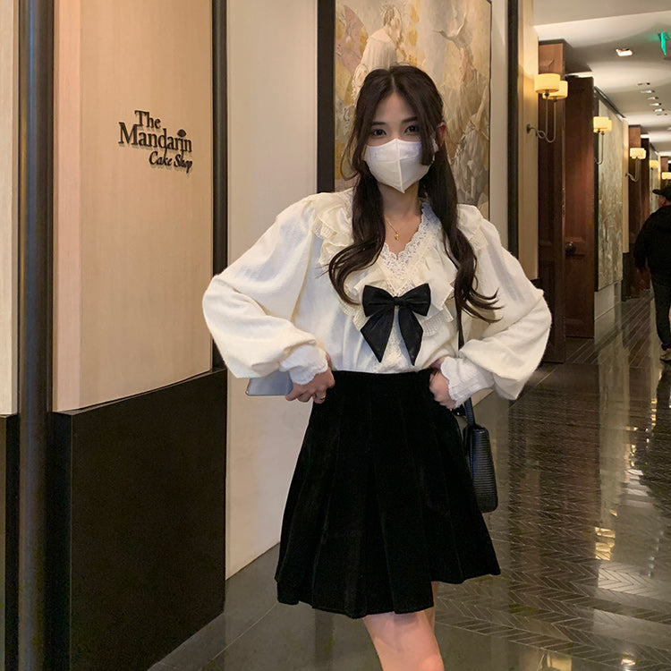 Ruffle Lace Sweater (2 Colors)