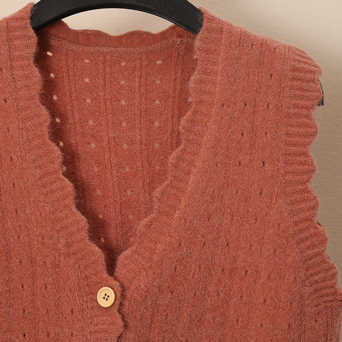 Scallop Trim Vest (10 Colors)