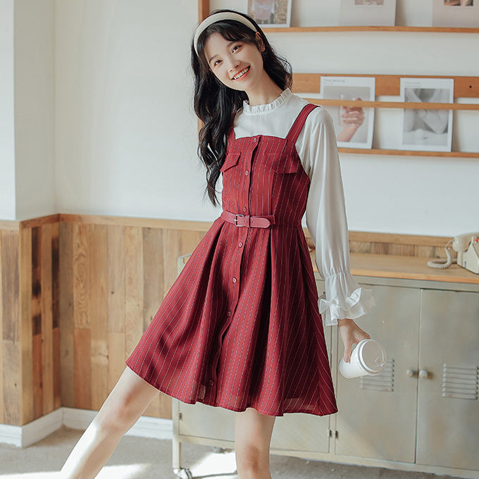 Button Up Stripe Mini Dress (3 Colors)