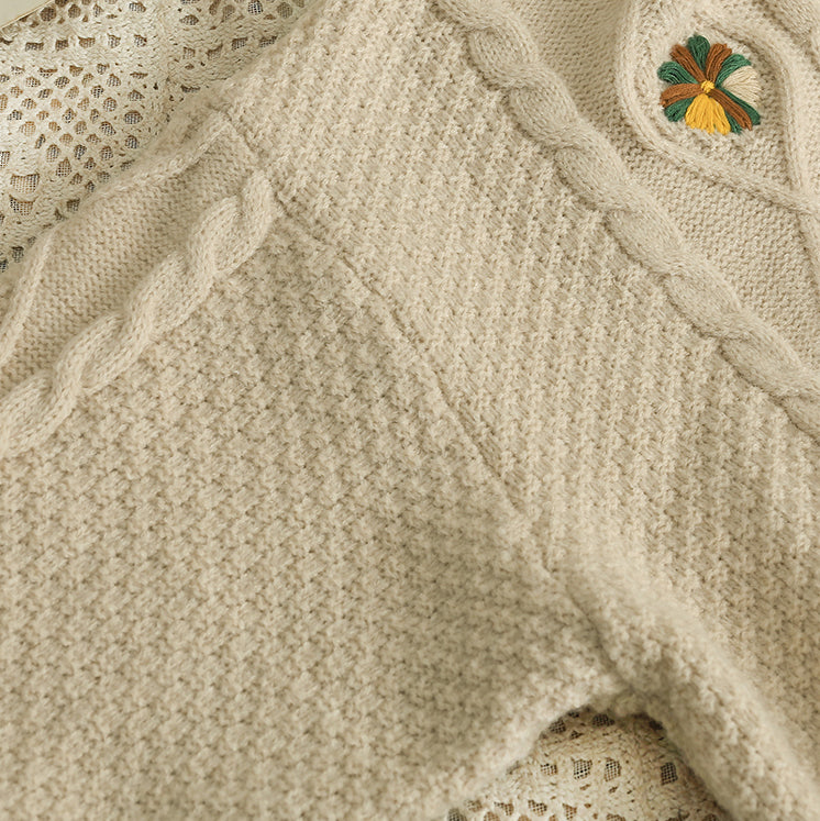 Fall Florals Embroidered Cardigan (3 Colors)