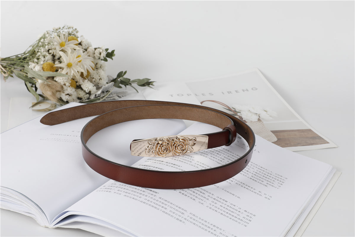 Rose Buckle Belt (5 Colors)