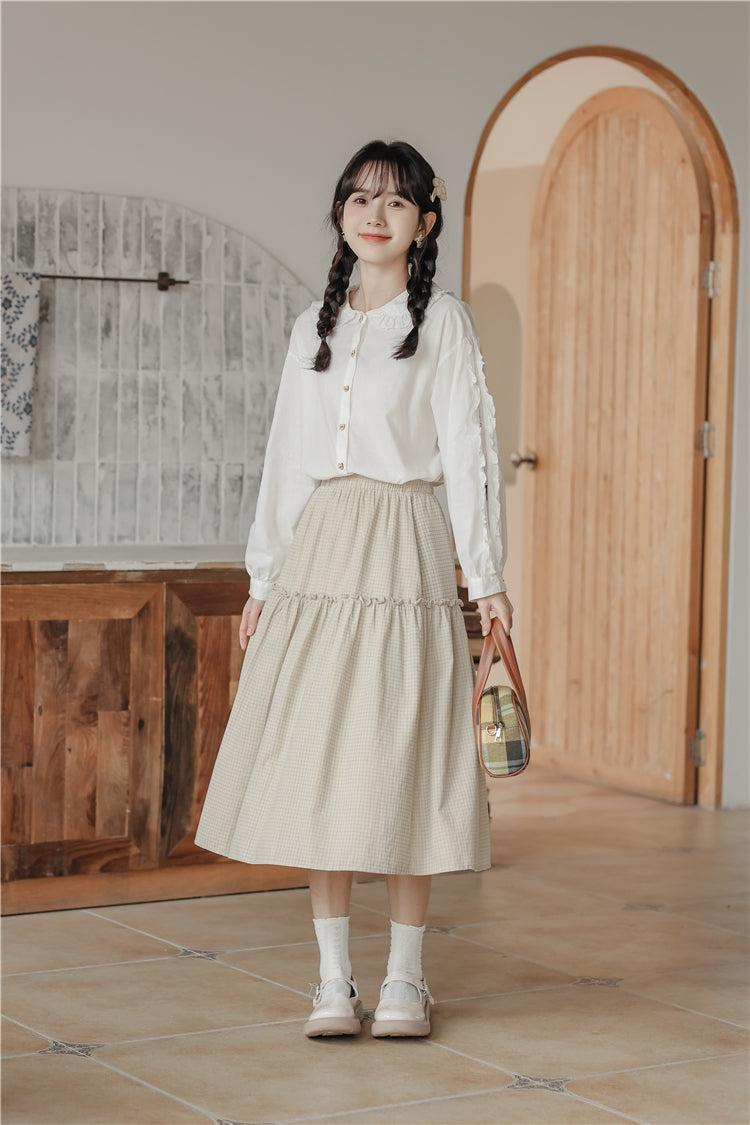 Mischievous Cats Blouse (White)