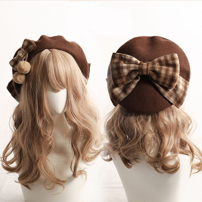 Sweet Bow Beret (4 Colors)
