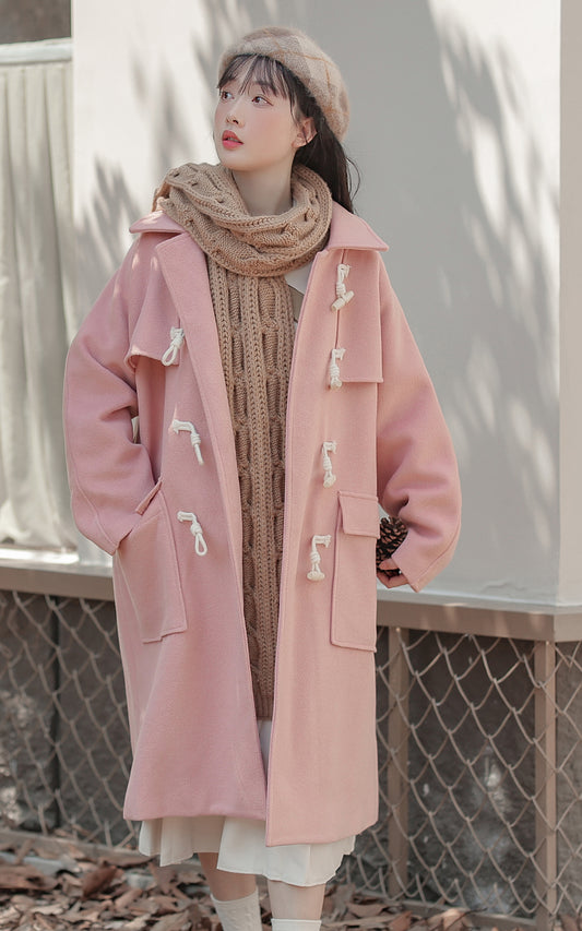 Sorbet Toggle Button Coat (Pink)
