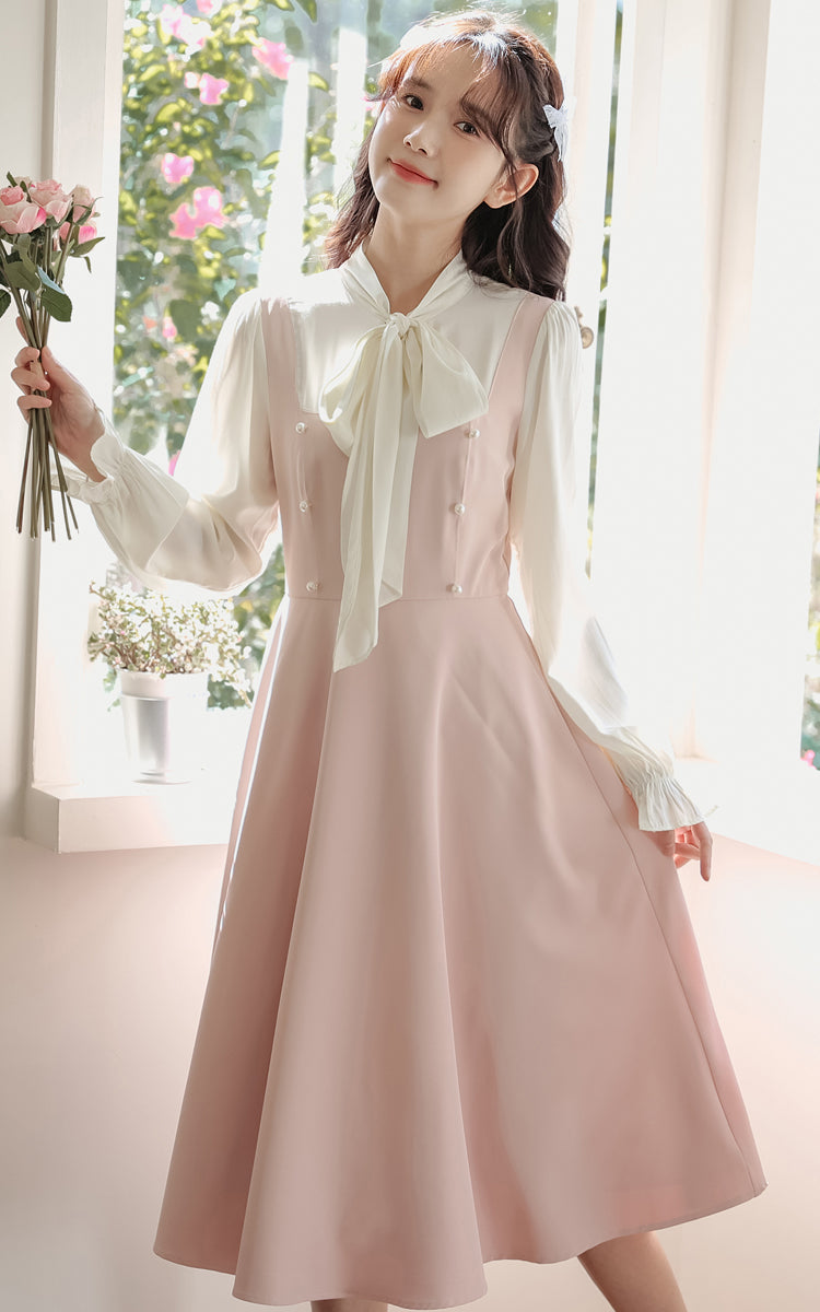 Missy Tie Neck Midi Dress (2 Colors)