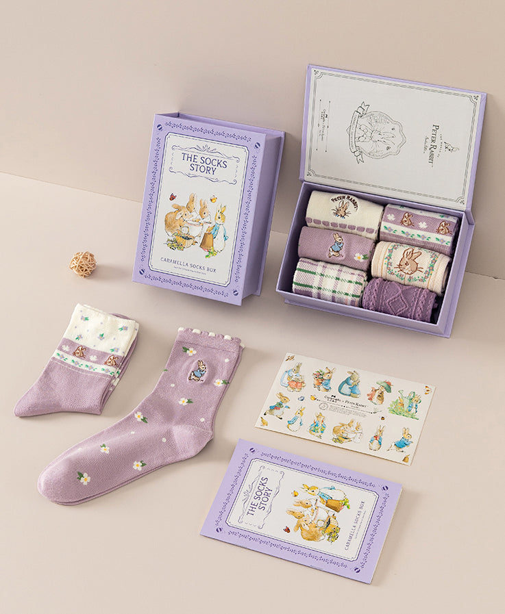 Peter Rabbit Socks Gift Box (Purple)