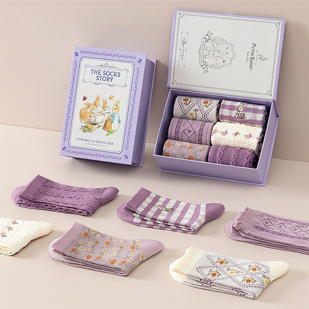 Peter Rabbit Socks Gift Box (Purple)