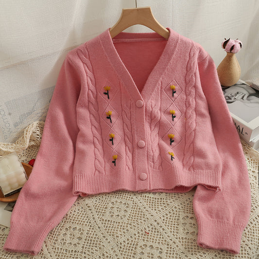 Little Tulip Cropped Cardigan (4 Colors)