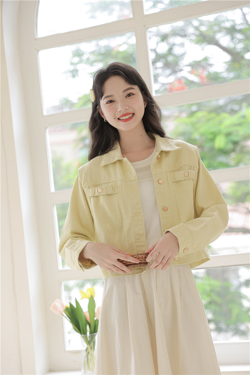 Sunny Days Denim Jacket (Yellow)